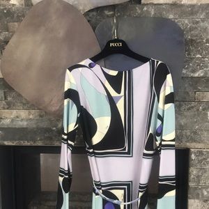Emilio Pucci belted print dress